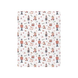 SDMKA Christmas Soldier Crib Sheets for Boys Girls - Portable Microfiber Fitted Crib Sheet for Standard Crib and Toddler Mattress, Soft & Breathable, 28x52 Inch