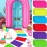 Skyygemm Colorful PVC Floor Stickers Candy Donut Theme Land Runway Rug Hallway Runner Rug Party Decoration for Halloween Trunk or Treat Car Decor(30 Pcs,11.8 x 7.8 Inch)