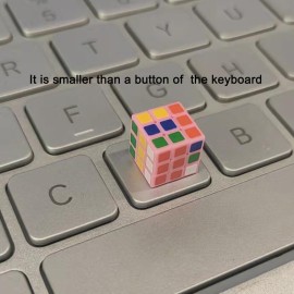XINGLETOYS Mini Cube 3x3 - Cube Lab 1x1x1cm Smallest Cube, Smooth Magic Cube Puzzle for Kids and Adult (Pink)
