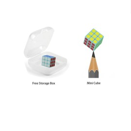 XINGLETOYS Mini Cube 3x3 - Cube Lab 1x1x1cm Smallest Cube, Smooth Magic Cube Puzzle for Kids and Adult (Pink)