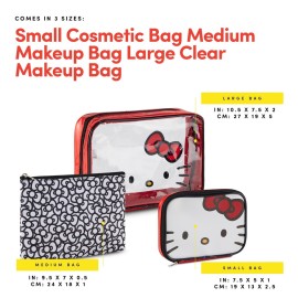 Hello Kitty Cosmetic Case Set - Girls, Boys, Teens, Adults - Officially Licensed Hello Kitty Travel Cosmetic Case 3 Piece Set (Red)