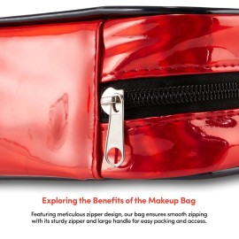 Hello Kitty Cosmetic Case Set - Girls, Boys, Teens, Adults - Officially Licensed Hello Kitty Travel Cosmetic Case 3 Piece Set (Red)