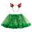 BEBAOVO Girl Christmas Tutu Skirt with Elk Headband, Christmas Dress with Xmas Tree/Santa Hat/Snow for Toddler Kids Girl Gift (Green, Small)