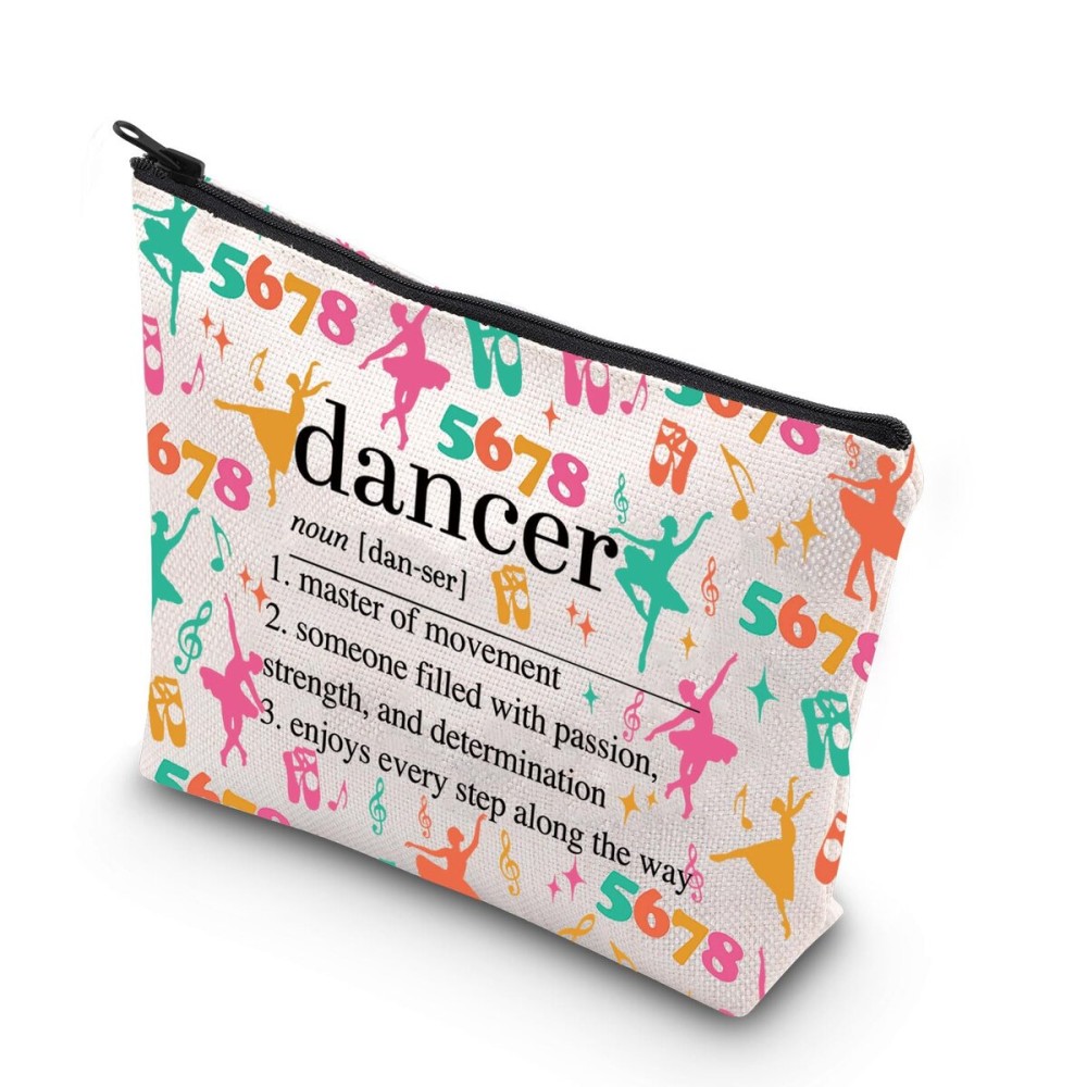 JNIAP Dancer Cosmetic Makeup Bag Dancer Definition Gifts Dance Toiletry Bag Dance Zipper Pouch Dance Lover Gift (Dancer noun)
