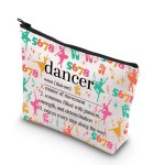 JNIAP Dancer Cosmetic Makeup Bag Dancer Definition Gifts Dance Toiletry Bag Dance Zipper Pouch Dance Lover Gift (Dancer noun)