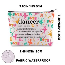 JNIAP Dancer Cosmetic Makeup Bag Dancer Definition Gifts Dance Toiletry Bag Dance Zipper Pouch Dance Lover Gift (Dancer noun)