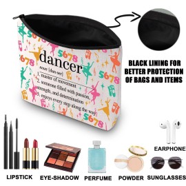 JNIAP Dancer Cosmetic Makeup Bag Dancer Definition Gifts Dance Toiletry Bag Dance Zipper Pouch Dance Lover Gift (Dancer noun)
