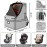 Car Seat Travel Bag,Padded Car Seats Backpack with Steel Cable Handle and Reflective Stripes, Large Durable Carseat Carrier Bag,Airport Gate Check Bag,Infant Seat Travel Bag with Shoulder Strap,Grey
