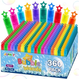 360 Pcs Mini Bubble Wands in 6 Colors, Bulk Party ..