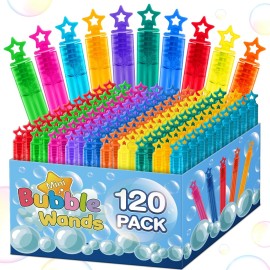 120 Pcs Mini Bubble Wands in 6 Colors, Bulk Party ..