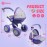 Doll Stroller Toy Anivia Realistic Doll Stroller Heart Design Gifts for Toddlers and Girls Foldable Baby Doll Stroller Toy (DT301purple)