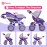 Doll Stroller Toy Anivia Realistic Doll Stroller Heart Design Gifts for Toddlers and Girls Foldable Baby Doll Stroller Toy (DT301purple)