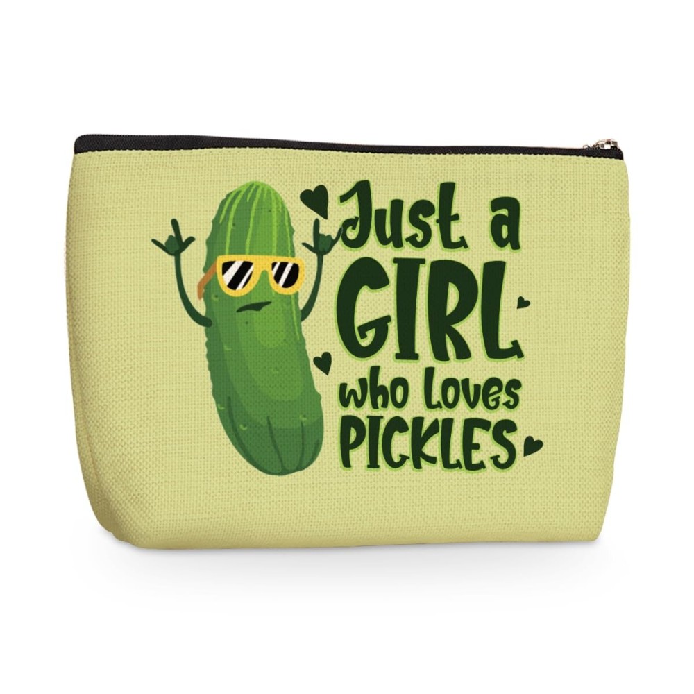 Cute Pickles Makeup Bag Pickle Gifts Cosmetic Travel Bag Pickle Accessories Decor Stuff for Vegetable Pickle Lovers Women Girls Sister Best Friend Mom Chef Funny Skincare Bag for Christmas Birthday Cute Pickles Makeup Bag Pickle Gifts Cosmetic Travel Bag Pickle Accessories Decor Stuff for Vegetable Pickle Lovers Women Girls Sister Best Friend Mom Chef Funny Skincare Bag for Christmas Birthday
