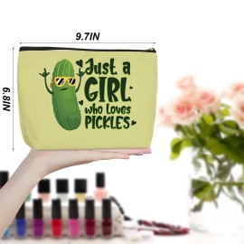 Cute Pickles Makeup Bag Pickle Gifts Cosmetic Travel Bag Pickle Accessories Decor Stuff for Vegetable Pickle Lovers Women Girls Sister Best Friend Mom Chef Funny Skincare Bag for Christmas Birthday Cute Pickles Makeup Bag Pickle Gifts Cosmetic Travel Bag Pickle Accessories Decor Stuff for Vegetable Pickle Lovers Women Girls Sister Best Friend Mom Chef Funny Skincare Bag for Christmas Birthday