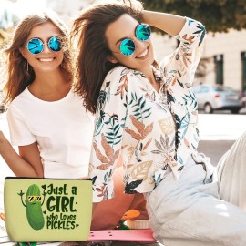 Cute Pickles Makeup Bag Pickle Gifts Cosmetic Travel Bag Pickle Accessories Decor Stuff for Vegetable Pickle Lovers Women Girls Sister Best Friend Mom Chef Funny Skincare Bag for Christmas Birthday Cute Pickles Makeup Bag Pickle Gifts Cosmetic Travel Bag Pickle Accessories Decor Stuff for Vegetable Pickle Lovers Women Girls Sister Best Friend Mom Chef Funny Skincare Bag for Christmas Birthday