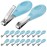 Leriton 20 Pcs Baby Nail Clippers Bulk Blue Fold Up Stainless Steel Finger Trimmer Cutter for Newborn Infant, Home Travel Nursery
