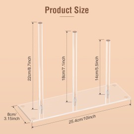 3-Tiers Scrunchie Holder Stand, Acrylic Hair Ties Organizer, Clear HairBands Tower, HairElastics Storage, Hairs Accessories Organizer, Scrunchie Display for Women and Girls