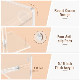 3-Tiers Scrunchie Holder Stand, Acrylic Hair Ties Organizer, Clear HairBands Tower, HairElastics Storage, Hairs Accessories Organizer, Scrunchie Display for Women and Girls