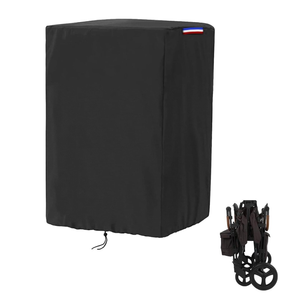 Rilime Wagon Cover Compatible with Wonderfold Wagon W4 Original(Cover Only),Waterproof 420D Stroller Wagon Covers for Keenz Wagon Stroller 4 seater-29 L x 28 W x 43 H