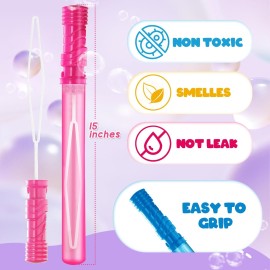 AuroTops 24 PCS 15\'\' Big Bubble Wands Bulk for Party Favor, Bubble Maker for Kids, Bubble Blower for Carnival Prizes, Easter, Goodie Bags, Birthday, Summer Outdoor Indoor Activity