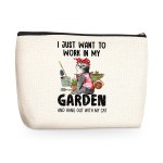 jealance Gardening Gifts for Women Makeup Bag Gardener Gifts Cosmetic Travel Bag Plant Lover Gift Cat Lover Toiletry Bag Cat Themed Gifts Skincare Bags Christmas Birthday for Female Best Friends
