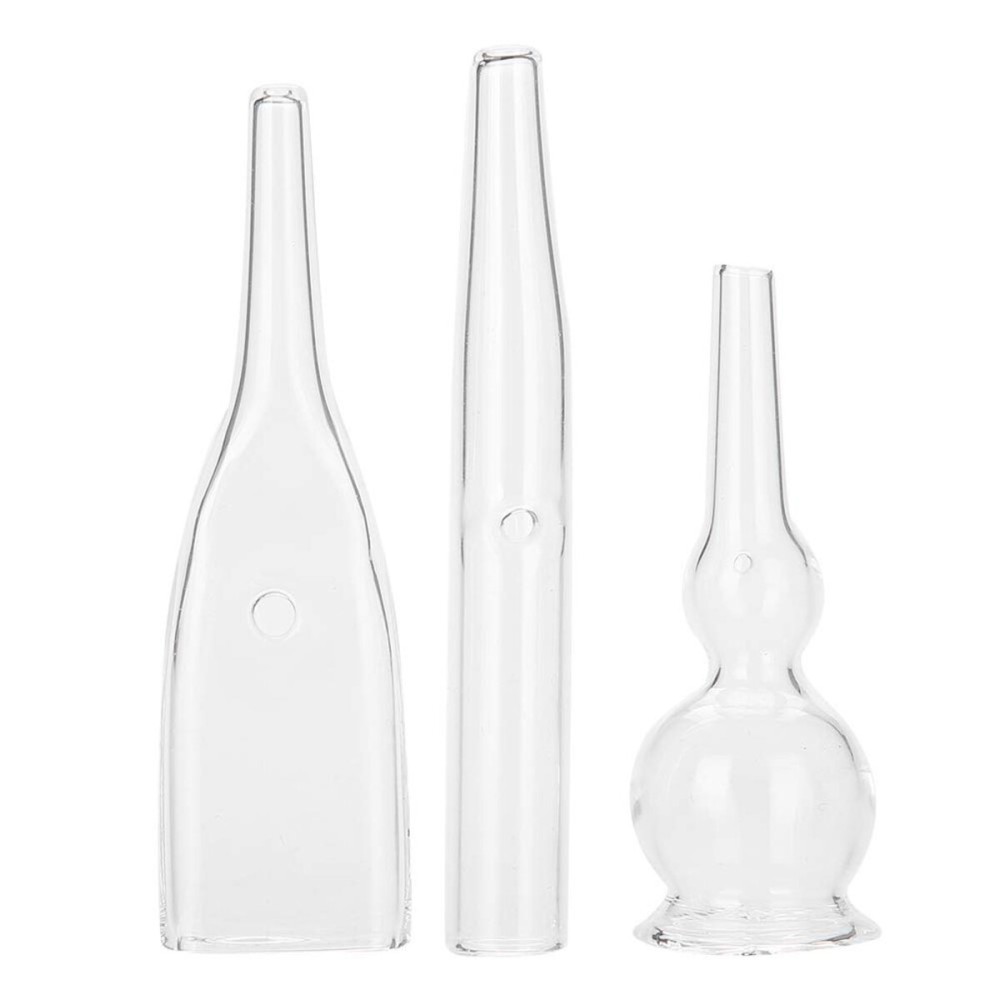 Vacuum Glass Tube, 3PCS/Set Glass Pipes for Blackhead Removal Face Cleanser Beauty Machine Vacuum Accessories for Home Salon