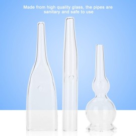 Vacuum Glass Tube, 3PCS/Set Glass Pipes for Blackhead Removal Face Cleanser Beauty Machine Vacuum Accessories for Home Salon