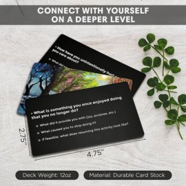 The Insight Deck - Self-Reflection Cards | Personal Growth & Introspection Tool | Journaling Prompts | Learn About self | Matte Finish & Durable Card Stock