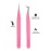 GMI Tweezers: Elegant Fiber Tip Glitter Tweezer Set in Pink - Straight and L Shape for Precision Beauty.