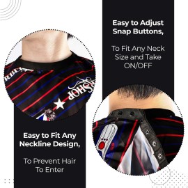Delkinz Barber Cape Large Size with Adjustable Snap Closure waterproof Hair Cutting Salon Cape for men, women and kids - 51x59 Inch