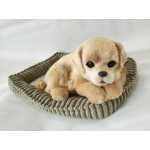 PawFection Pets Golden Retriever Dog, Realistic, Lifelike Stuffed Interactive Nodding Pet Toy, Companion Pet Puppy with 100% Handcrafted Synthetic Fur