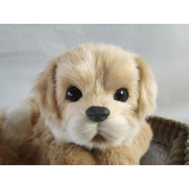 PawFection Pets Golden Retriever Dog, Realistic, Lifelike Stuffed Interactive Nodding Pet Toy, Companion Pet Puppy with 100% Handcrafted Synthetic Fur