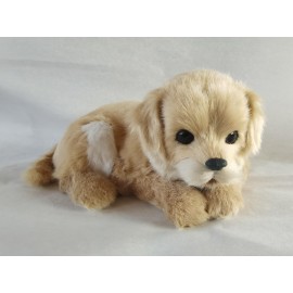 PawFection Pets Golden Retriever Dog, Realistic, Lifelike Stuffed Interactive Nodding Pet Toy, Companion Pet Puppy with 100% Handcrafted Synthetic Fur