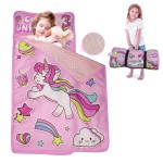 AKPLIT Nap Mat - Nap Mats for Preschool - 52X21 (Unicorn Pattern, Pink)