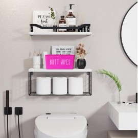 Moorfowl Butt Wipes Dispenser for Bathroom, Upgrade Size(8.2L x 4.9W x 3.9H inches), Large Capacity Flushable Wipes Holder Container for Restroom