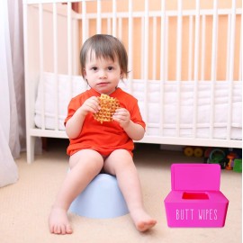 Moorfowl Butt Wipes Dispenser for Bathroom, Upgrade Size(8.2L x 4.9W x 3.9H inches), Large Capacity Flushable Wipes Holder Container for Restroom