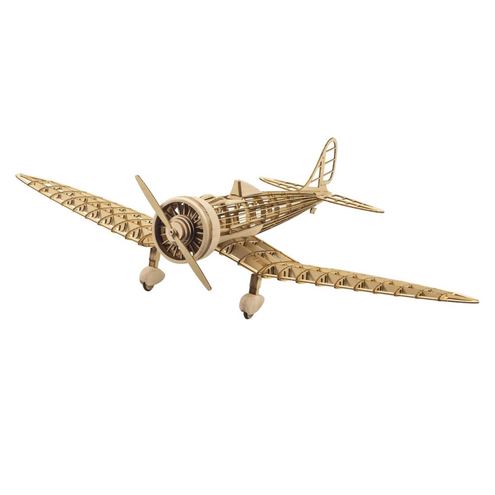 Viloga 3D Wooden Puzzles Airplane 1:31 KA-14 Fighter, Laser-Cut Balsa Wood Airplane Kits to Build for Adults, Perfect Static Model Airplane Puzzles for Men Christmas Gift