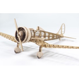 Viloga 3D Wooden Puzzles Airplane 1:31 KA-14 Fighter, Laser-Cut Balsa Wood Airplane Kits to Build for Adults, Perfect Static Model Airplane Puzzles for Men Christmas Gift