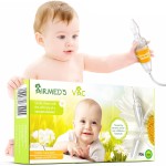 Airmed\'s Vac Nasal Aspirator Baby. CLINICALLY Tested, Safe and Gentle. Baby Nose Sucker with 2 Suction Heads and Cleaning Brush. Safe and Gentle Baby Nasal Aspirator with Strength of a Vacuum Cleaner