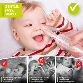Airmed\'s Vac Nasal Aspirator Baby. CLINICALLY Tested, Safe and Gentle. Baby Nose Sucker with 2 Suction Heads and Cleaning Brush. Safe and Gentle Baby Nasal Aspirator with Strength of a Vacuum Cleaner