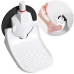 Shower Foot Rest for Shaving Legs with Upgraded Industrial Suction Cup, Only Fit Smooth & Non-Porous & Bigger 5.2 Inches Tile Wall, White, Pack of 1