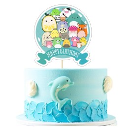 25Pcs Cute Animal Cake Decorations with 24pcs Cupcake Toppers, 1pcs Big Cake Topper for Cute Animal Birthday Party Supplies