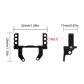 INJORA Aluminum Lay Down Servo Mount with Stainless Steel Steering Links Set for TRX4M Stock Length Axles 1/18 RC Crawler