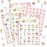 Shappy 35 Pcs Floral Tea Party Bingo Cards 24 Players Floral Tea Birthday Games Bingo Games for Adults Family Activities Birthday Wedding Party Favors Gifts