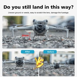 Tosiicop Mini 4 Pro Landing Gear Foldable - for DJI Mavic Mini 4 Pro Drone Accessories Extension Kit Quick-Release Landings Gears Legs