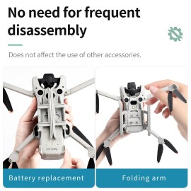 Tosiicop Mini 4 Pro Landing Gear Foldable - for DJI Mavic Mini 4 Pro Drone Accessories Extension Kit Quick-Release Landings Gears Legs