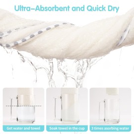 URSEORY Baby Hooded Towel, 2 Pack Cotton Baby Towel Set, 31 X 31 Inch Super Soft Baby Bath Towel for Infants, Toddlers and Newborn (Panda)