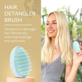 B to Z Edit Travel Hairbrush - Mini Hair Detangler for Women Teens Kids - Sensory Scalp Massager - Small Portable Comb - Thick, Curly, Straight, Wet, Dry - Compact Detangler - Purse Essentials