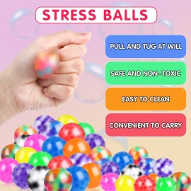 VISCOO 48 Pack Stress Balls, Squishy Ball, Squeeze Balls for Adults, Anti-Anxiety and Fidget Balls to Relax, Party Favors