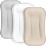 Newwiee 3 Pcs Muslin Baby Lounger Cover Organic Cotton Removable Lounger Cover Soft and Breathable Infant Slipcover Newborn Gifts for Girl Boy(Beige, Grey, White,Solid Color)
